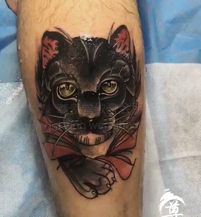 黑猫纹身图片