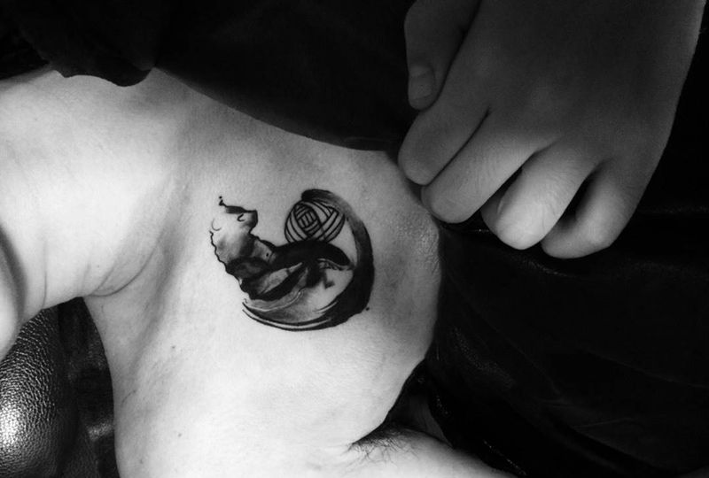 遮盖字母纹身图片