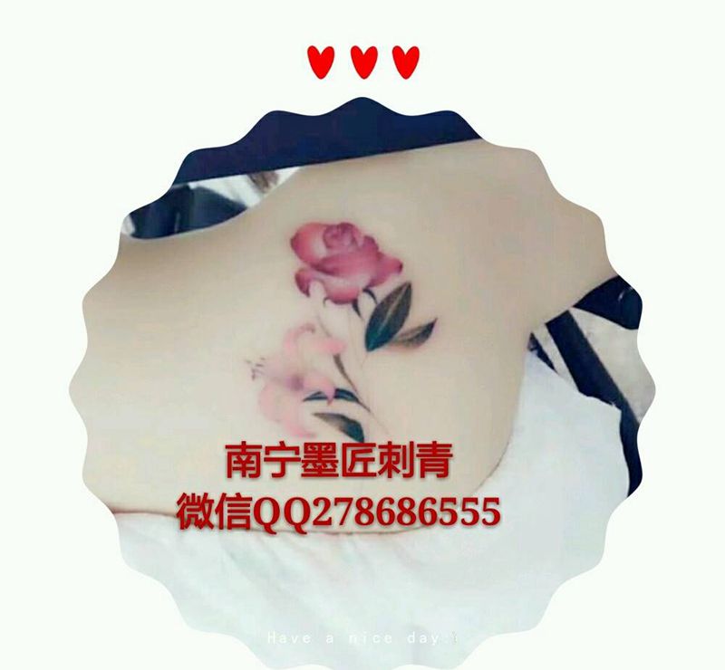 百合花纹身图片