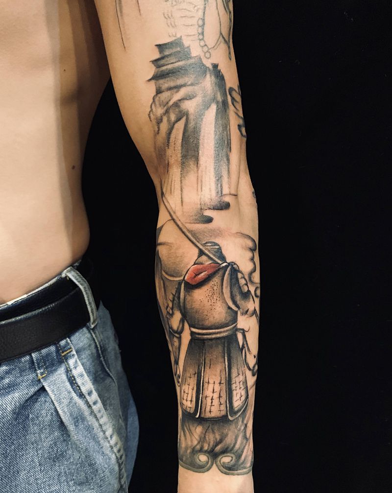 至尊宝纹身图片_手臂纹身图案