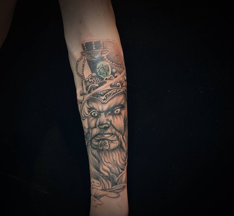 阎罗王纹身图片_手臂纹身图案