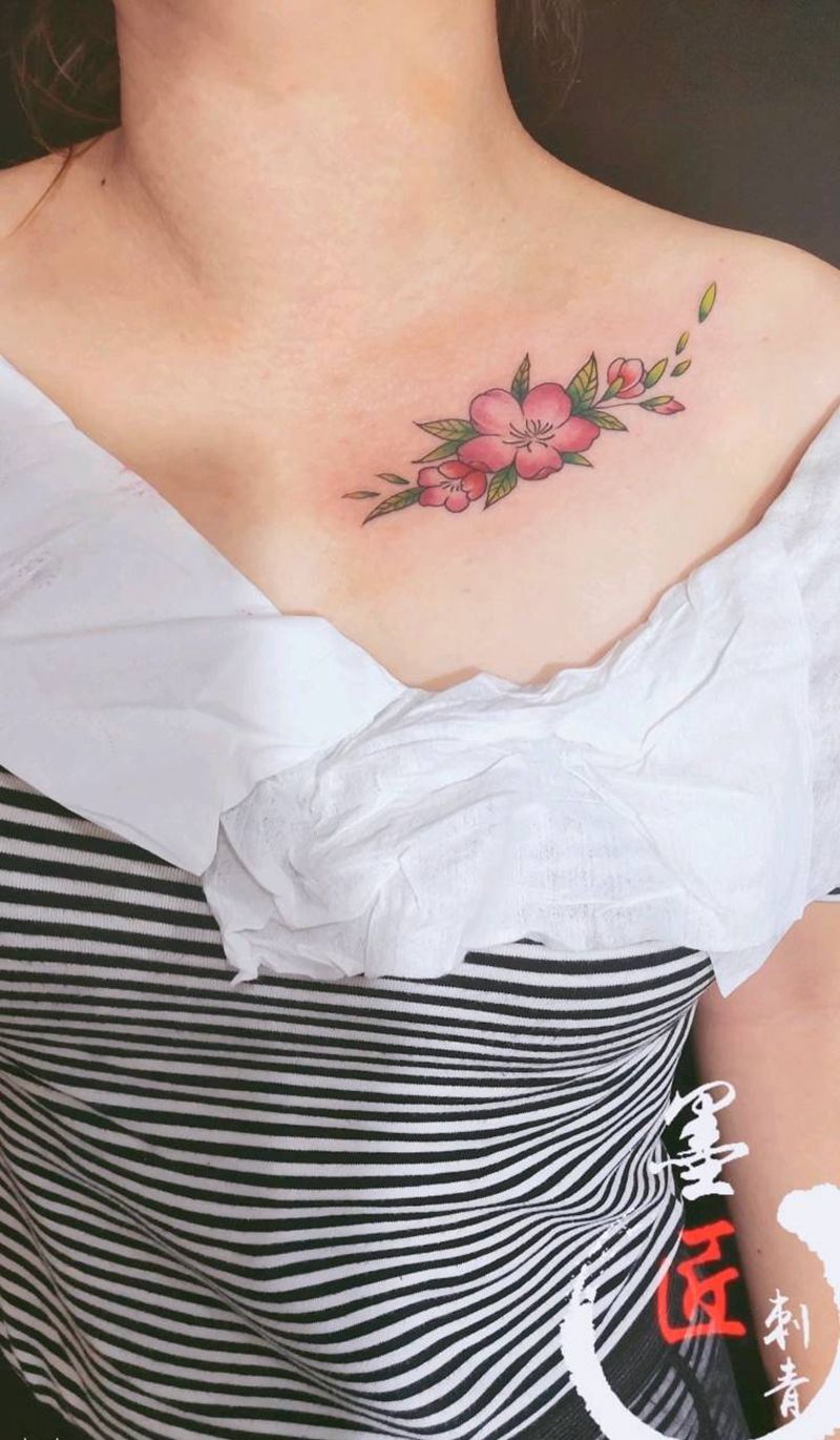 小清新纹身图片_肩部新传统纹身图案