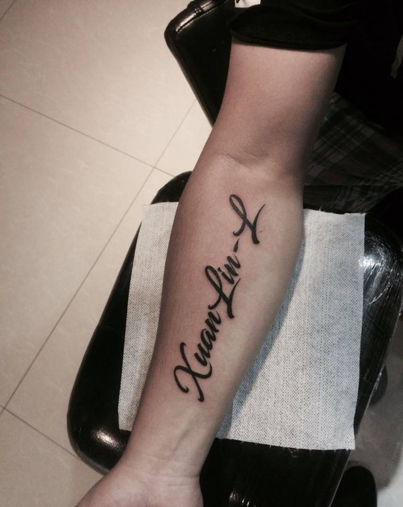 父爱纹身图片_成品手部手臂清新原创人物字符纹身图案