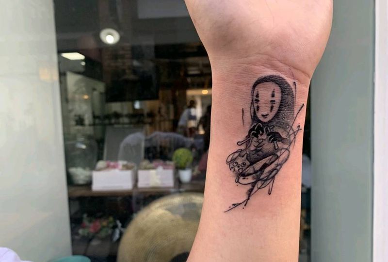 遮盖纹身图片_手臂水墨纹身图案