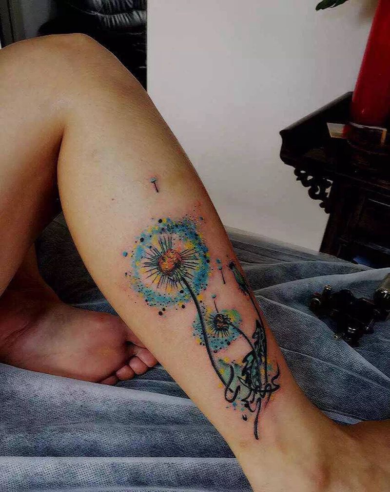 蒲公英纹身图片