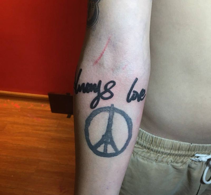 女朋友手写字体  贼意义纹身图片