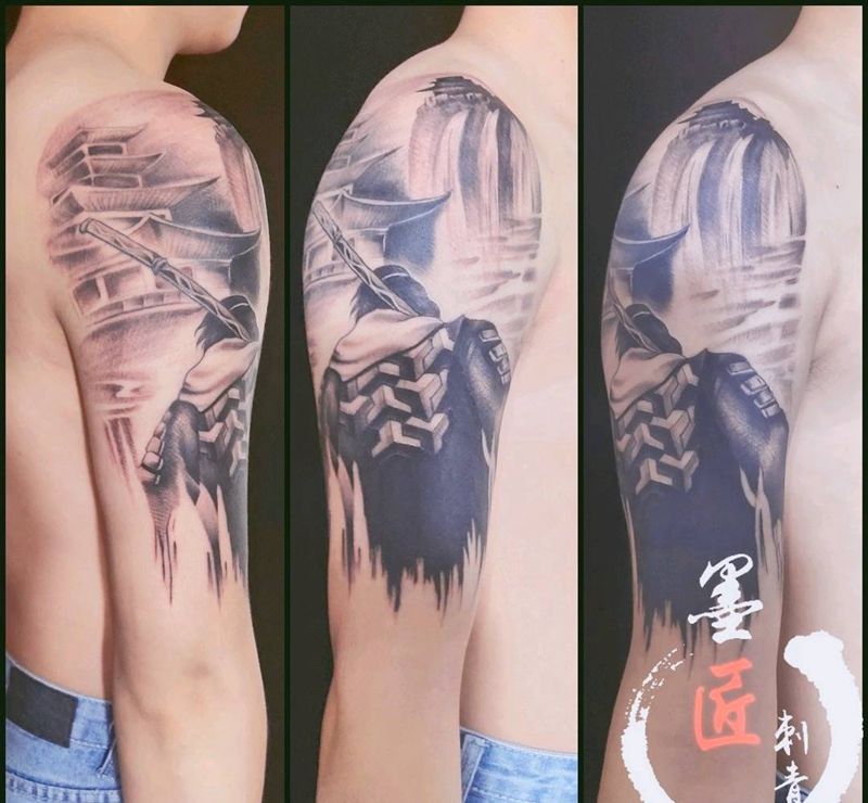 悟空完成纹身图片_手臂新传统纹身图案