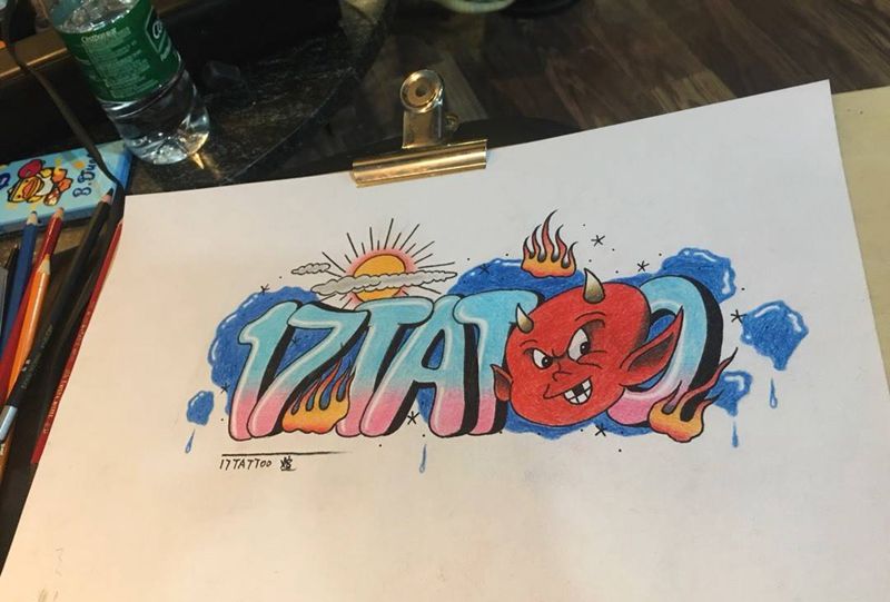 日常画稿纹身图片