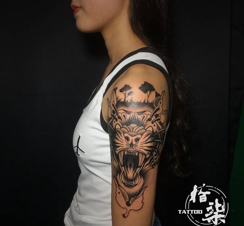 未完成纹身图片