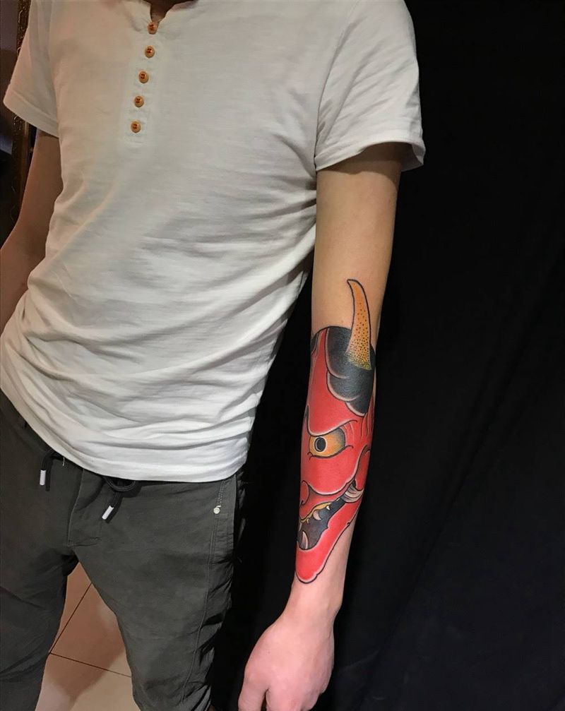 般若纹身图片_成品手臂手部传统人物鬼神原创习俗宗教纹身图案