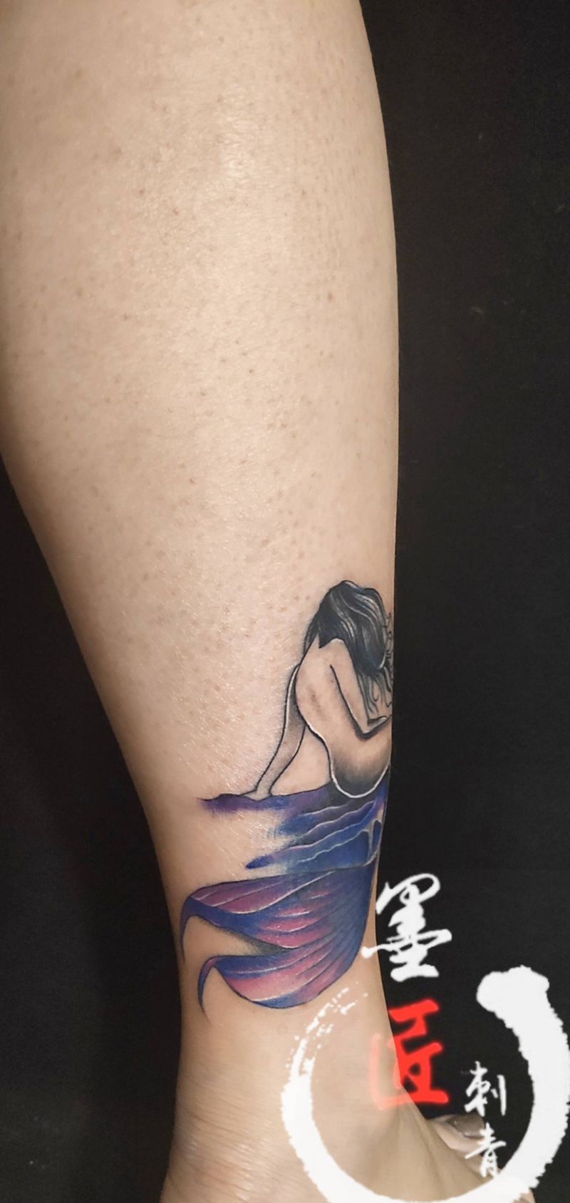 美人鱼纹身图片_新传统纹身图案