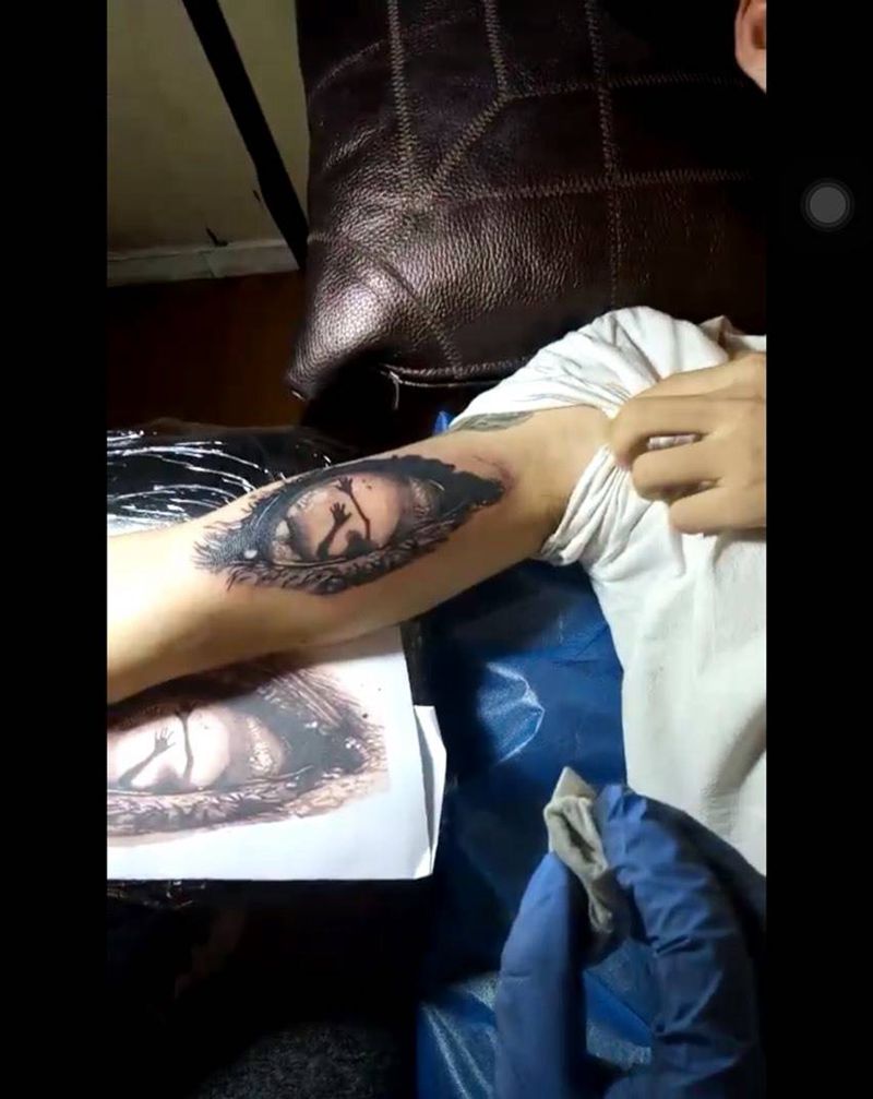 意境眼睛纹身图片