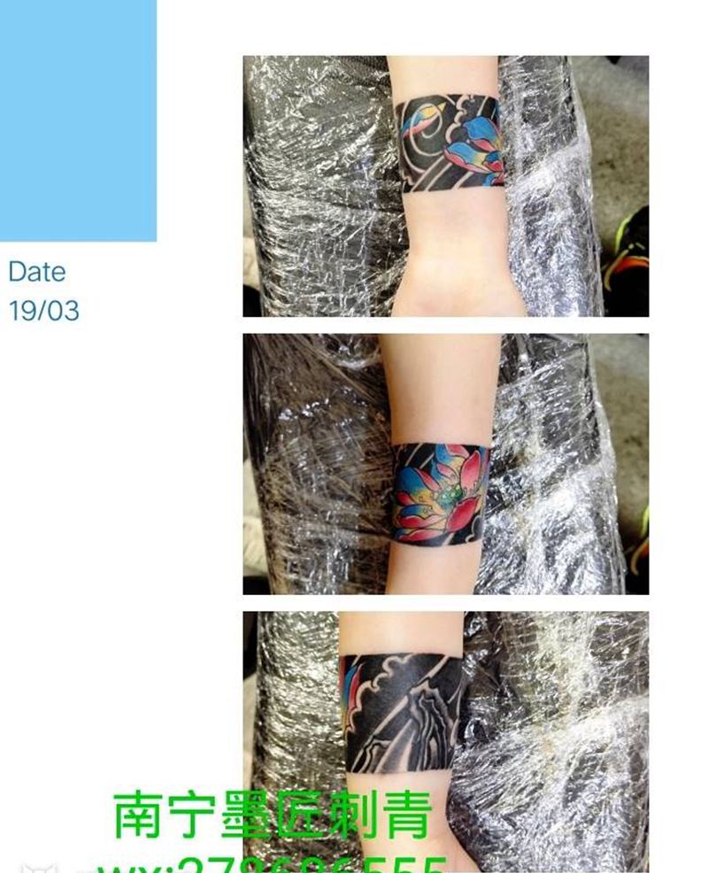 臂环纹身图片_手部新传统纹身图案