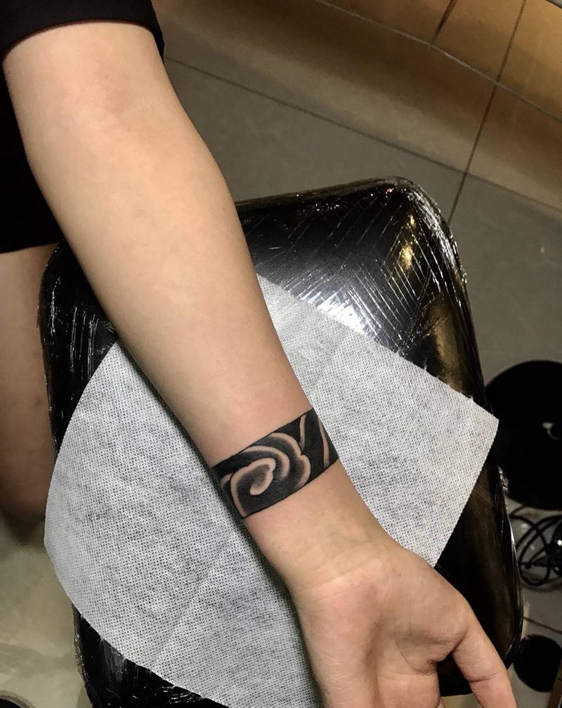 雲纹身图片_成品手臂传统原创静物纹身图案