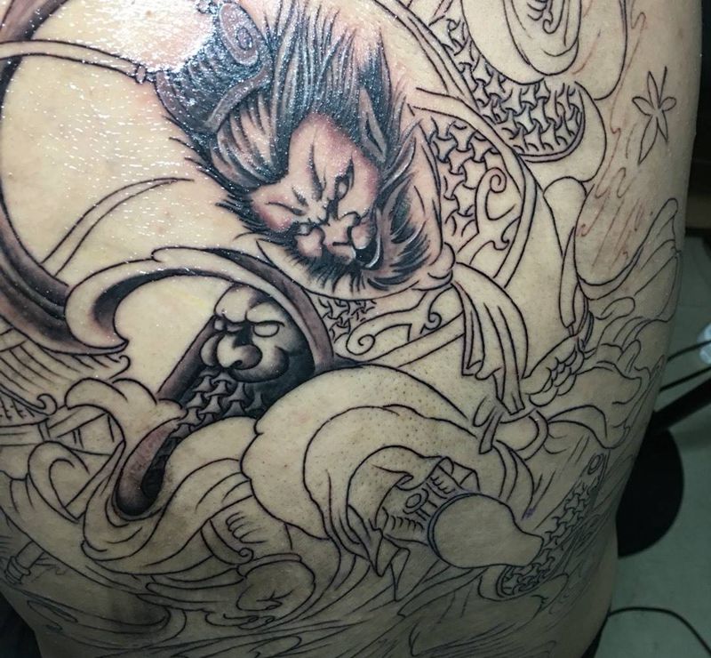 齐天大圣未完成纹身图片