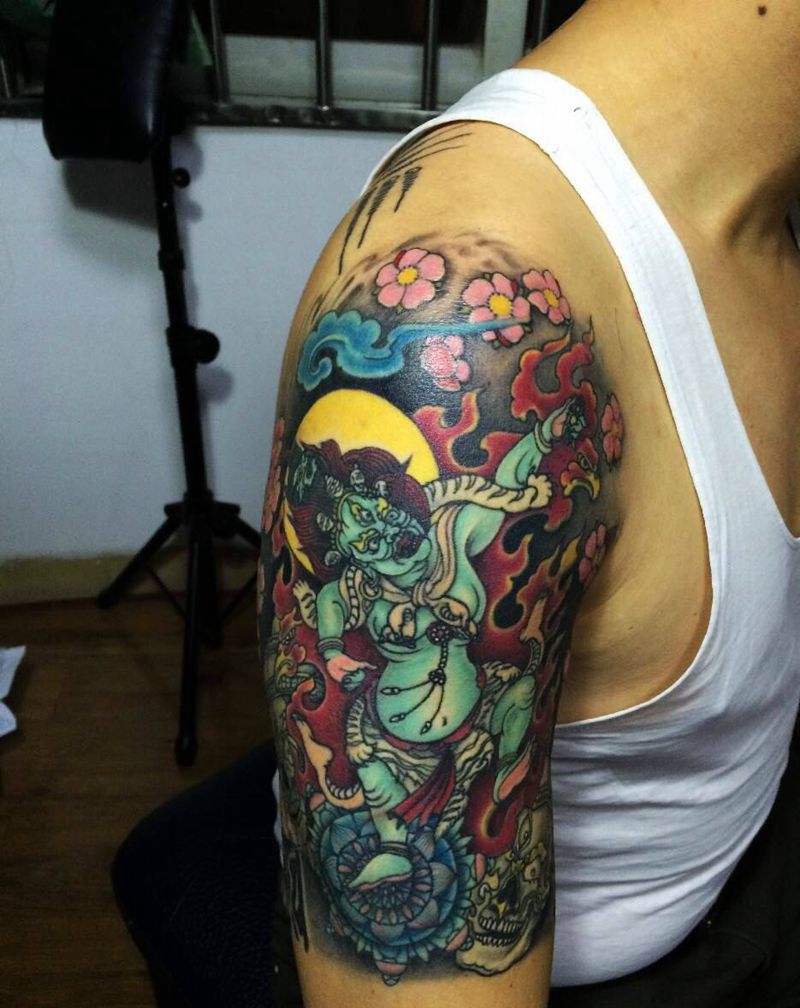 大黑天纹身图片