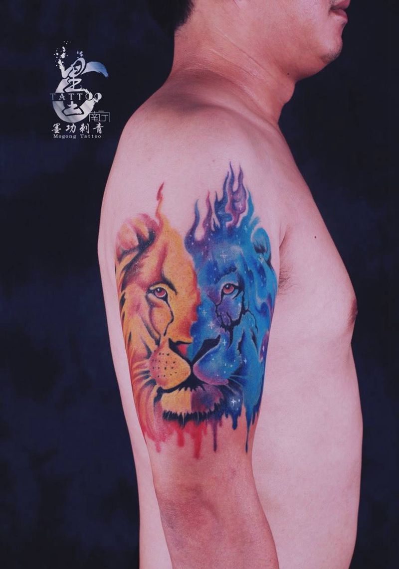 草原之王纹身图片