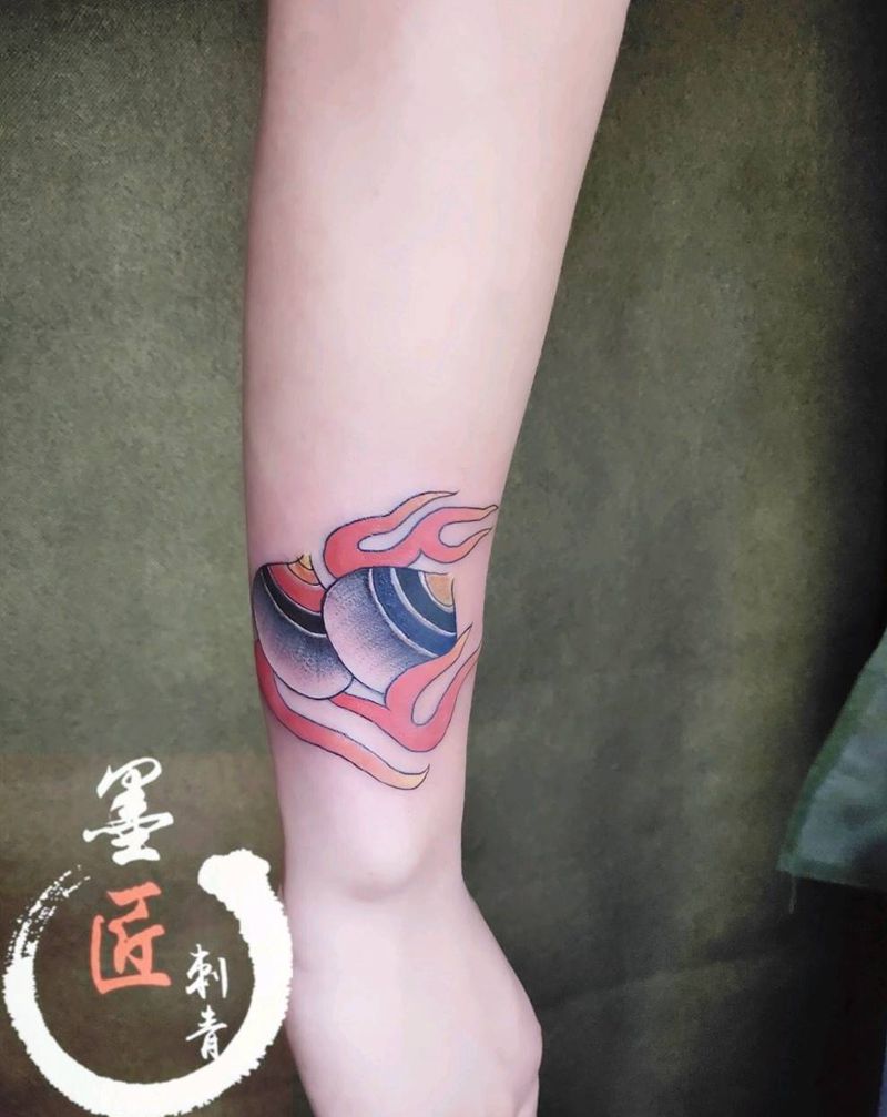 转运珠纹身图片_手臂新传统纹身图案