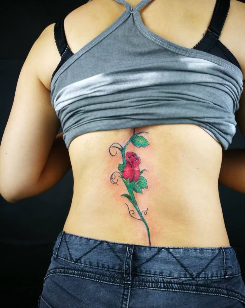 玫瑰花（遮盖）纹身图片