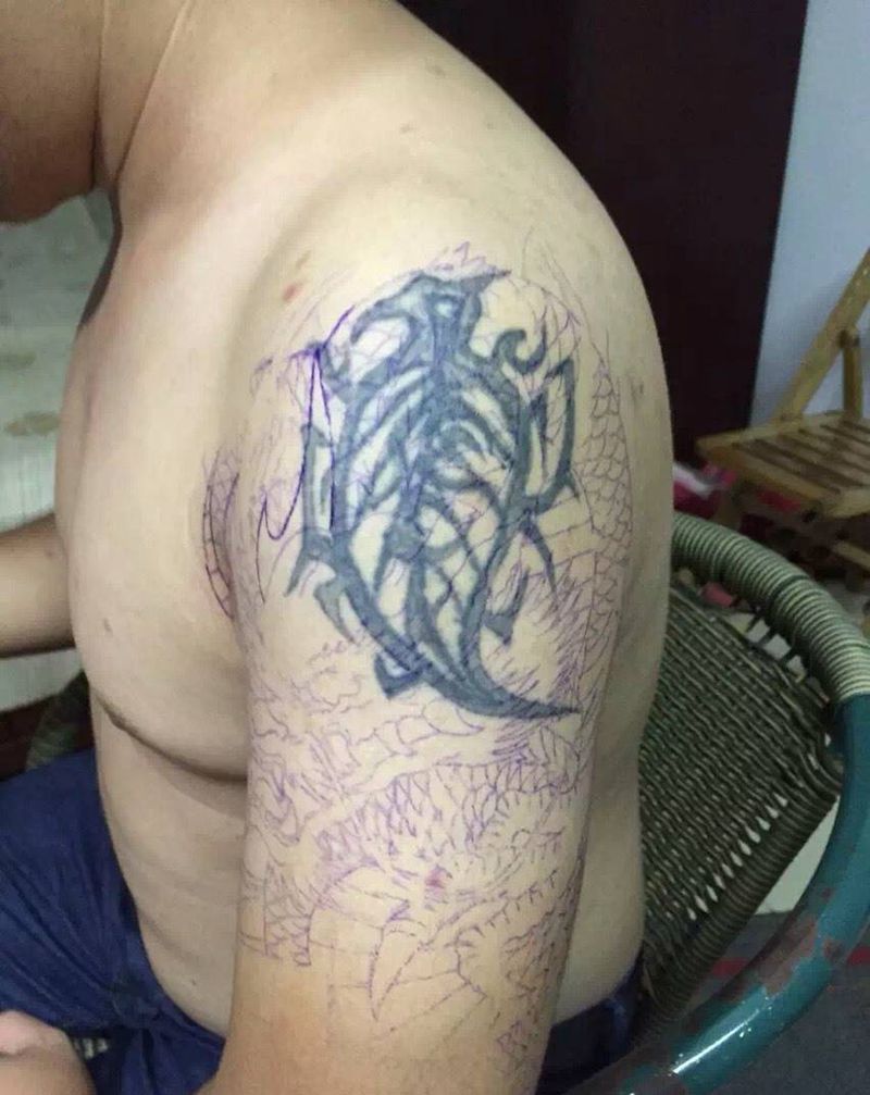 覆盖修改纹身图片_成品手部背部欧美传统纹身图案