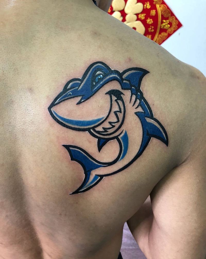 大蓝鲨纹身图片