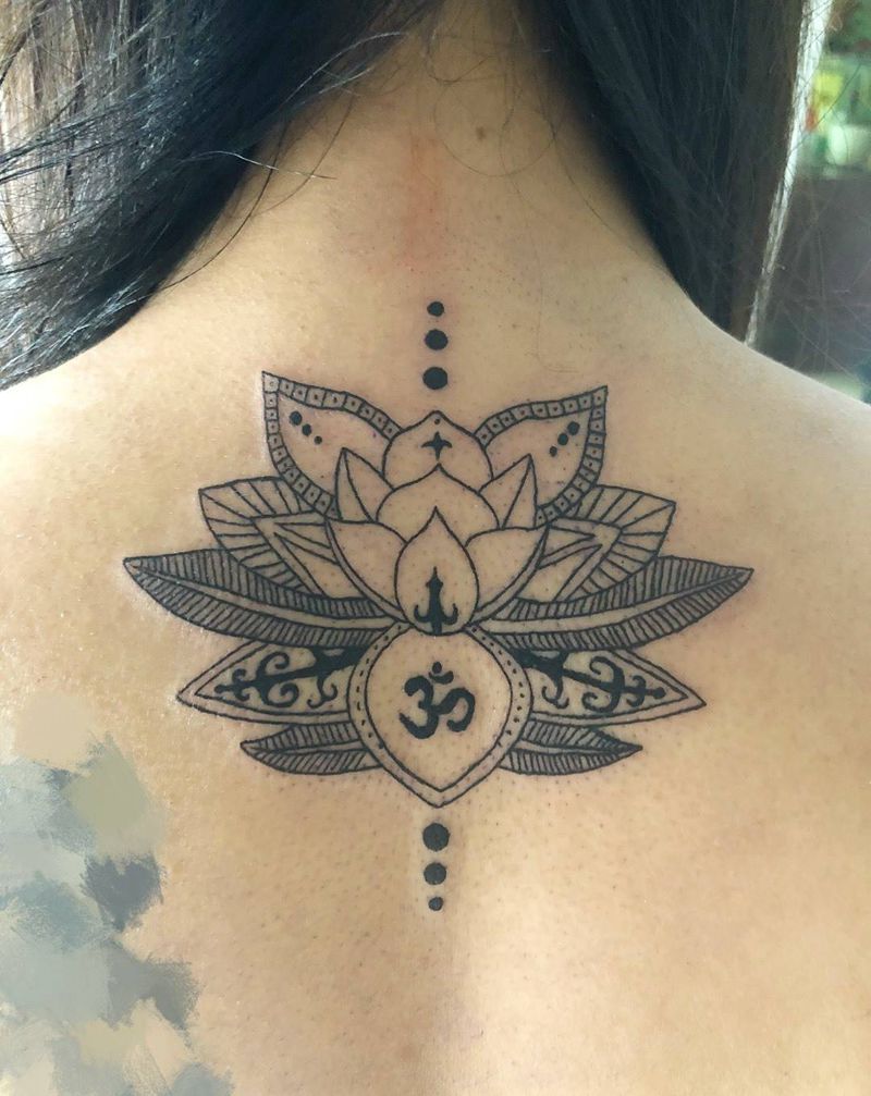 梵文花纹身图片