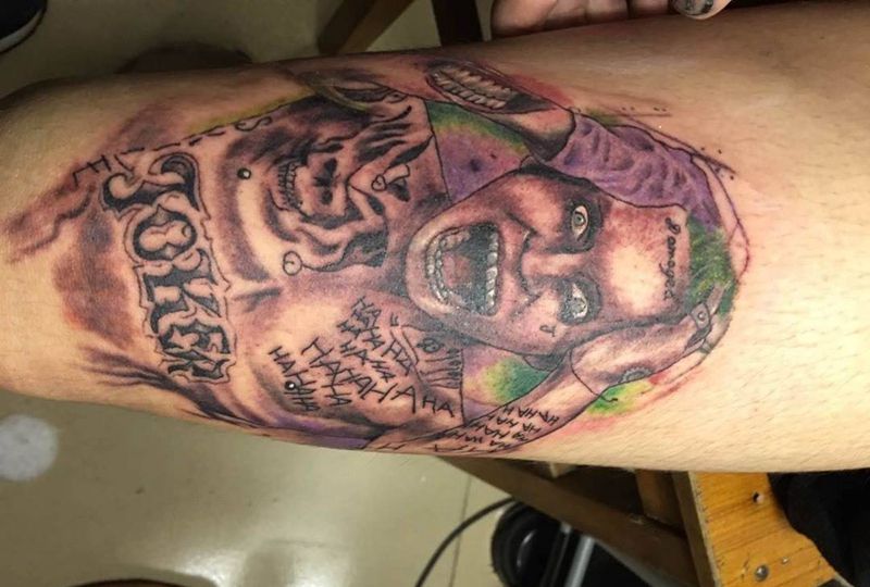 小丑joker纹身图片