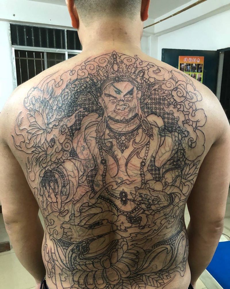 线条完工，遮盖，下次接彩纹身图片