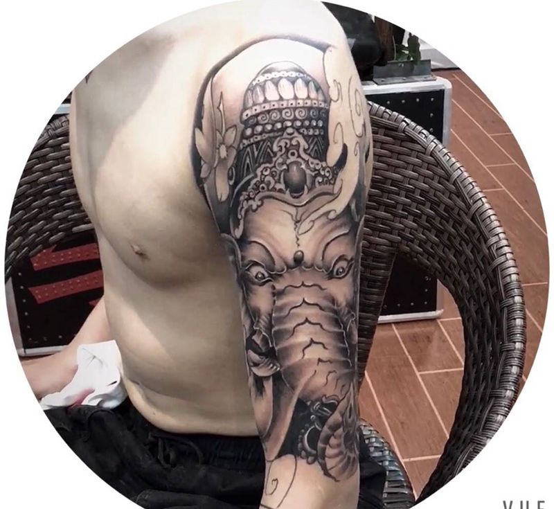 象神纹身图片