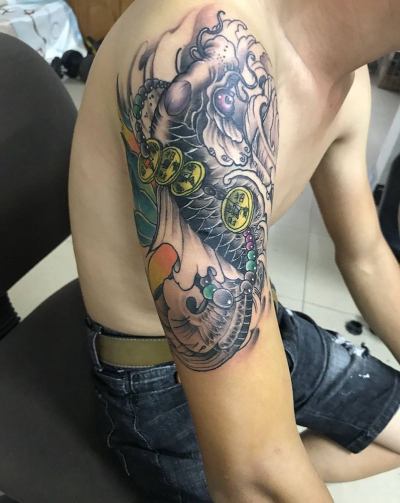 鱼儿一条纹身图片