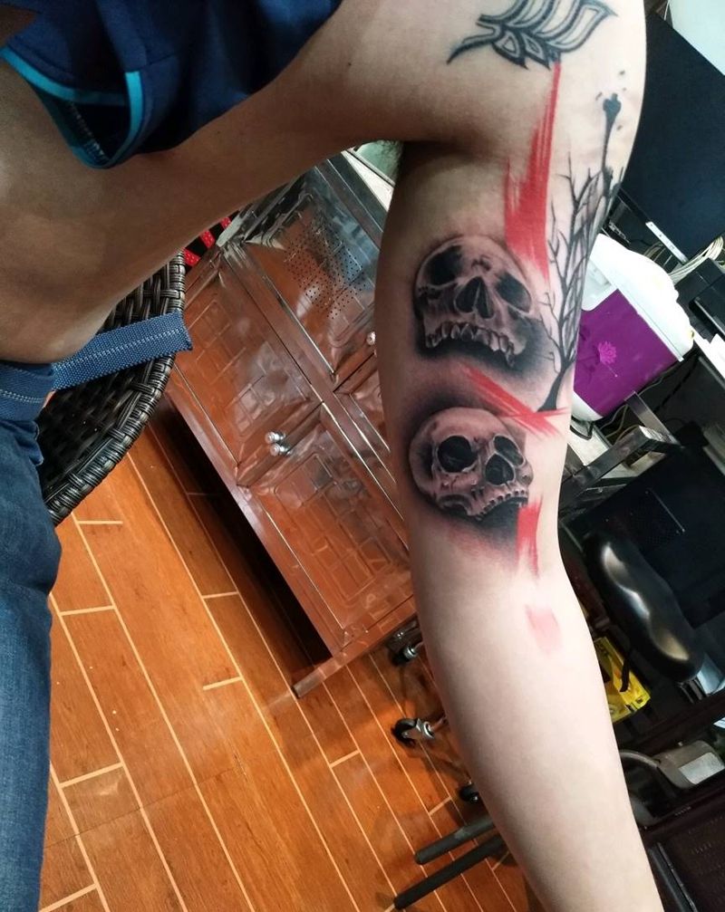 骷髅纹身图片