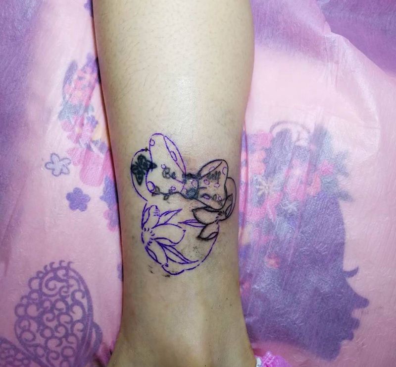 米奇遮盖纹身图片