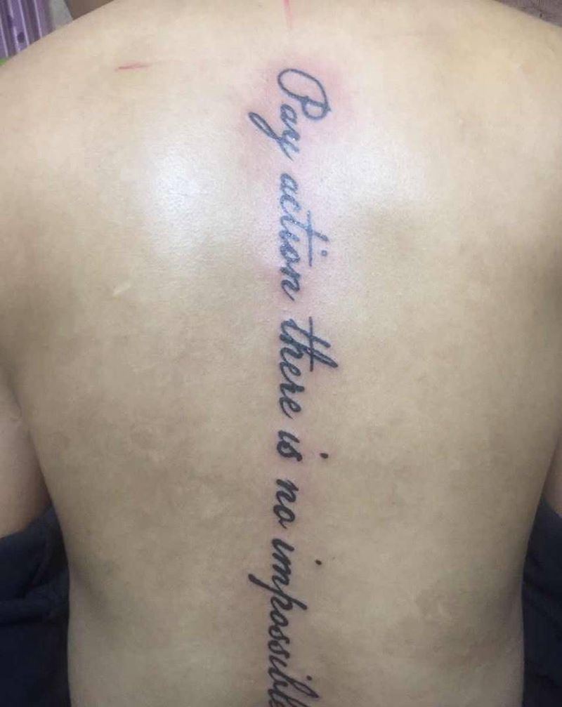 脊椎英文纹身图片