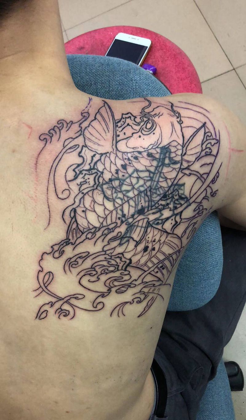 遮盖完工纹身图片