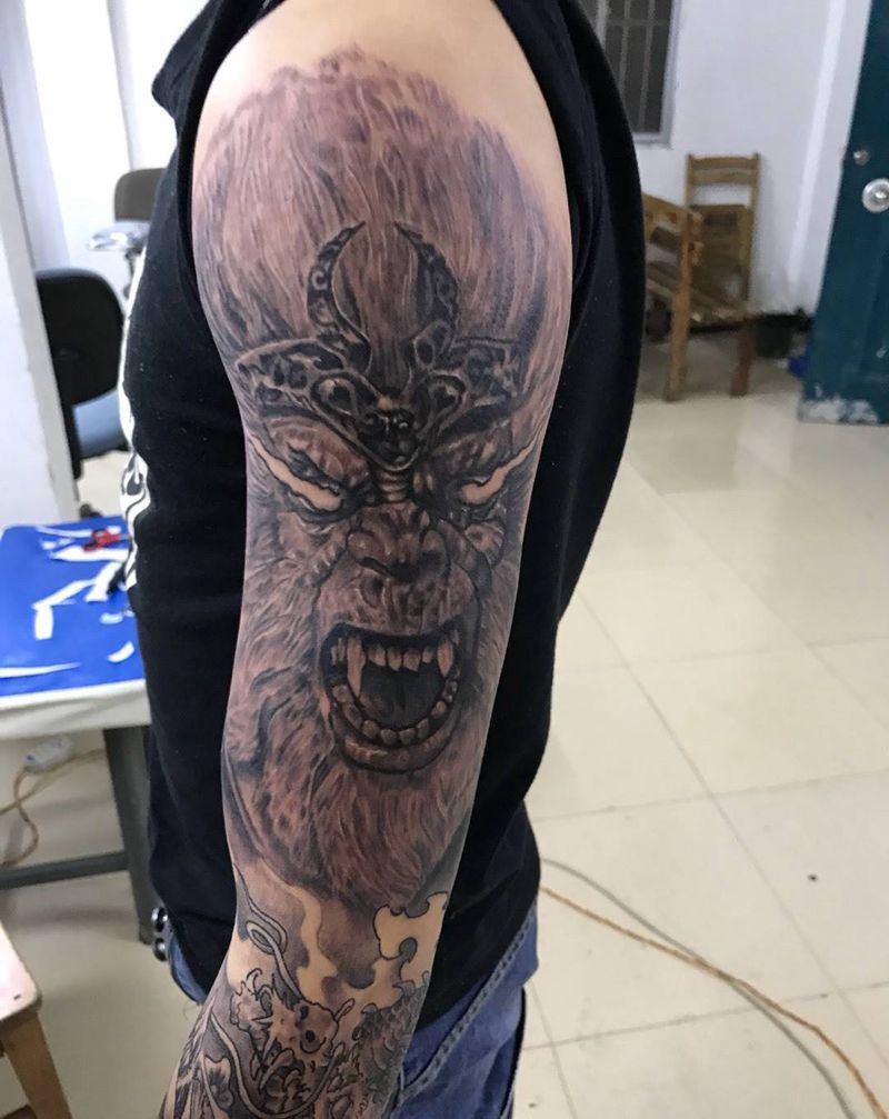 花臂完成纹身图片