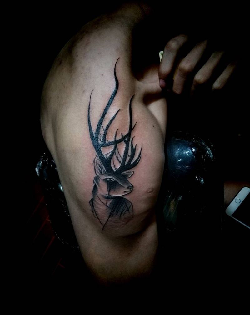鹿纹身图片