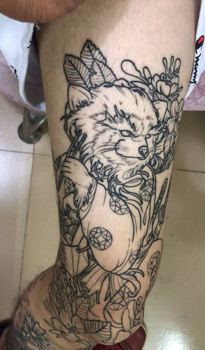 线条已恢复等上色纹身图片