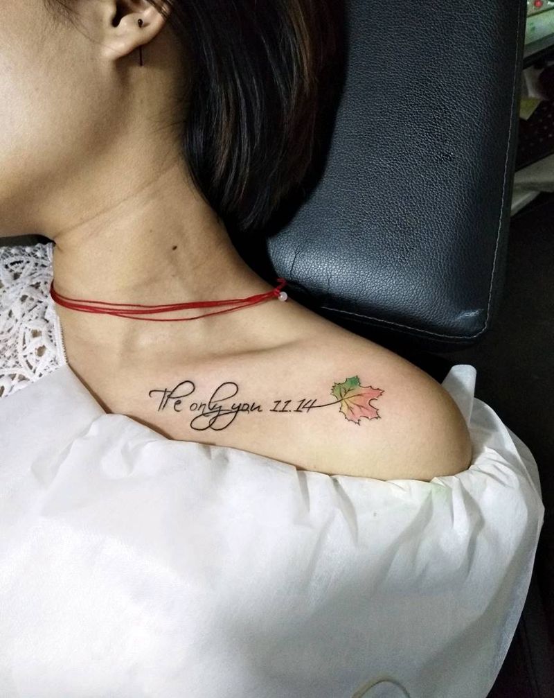 女生小清新纹身图片