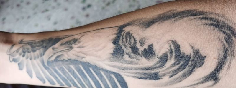 鹰纹身图片_手部纹身图案