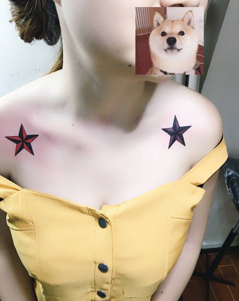 五角星纹身图片