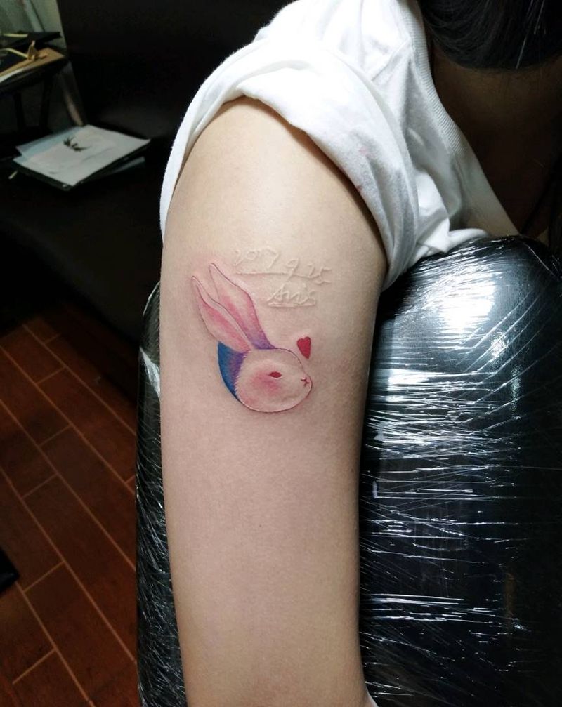 兔子  小清新纹身图片