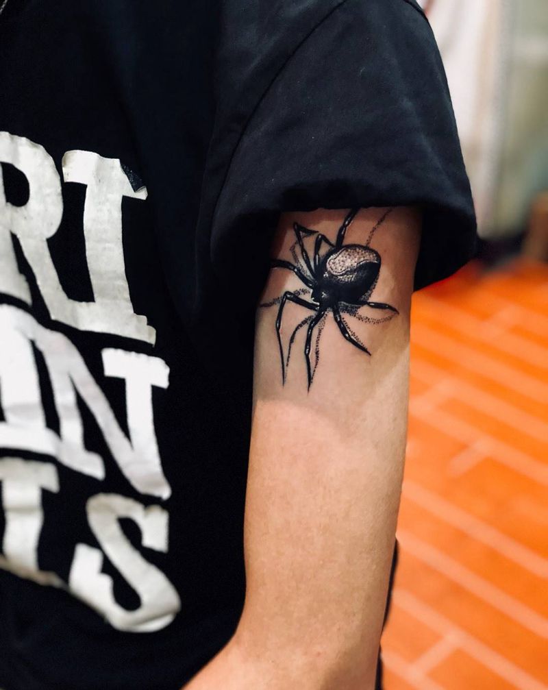 蜘蛛设计纹身图片