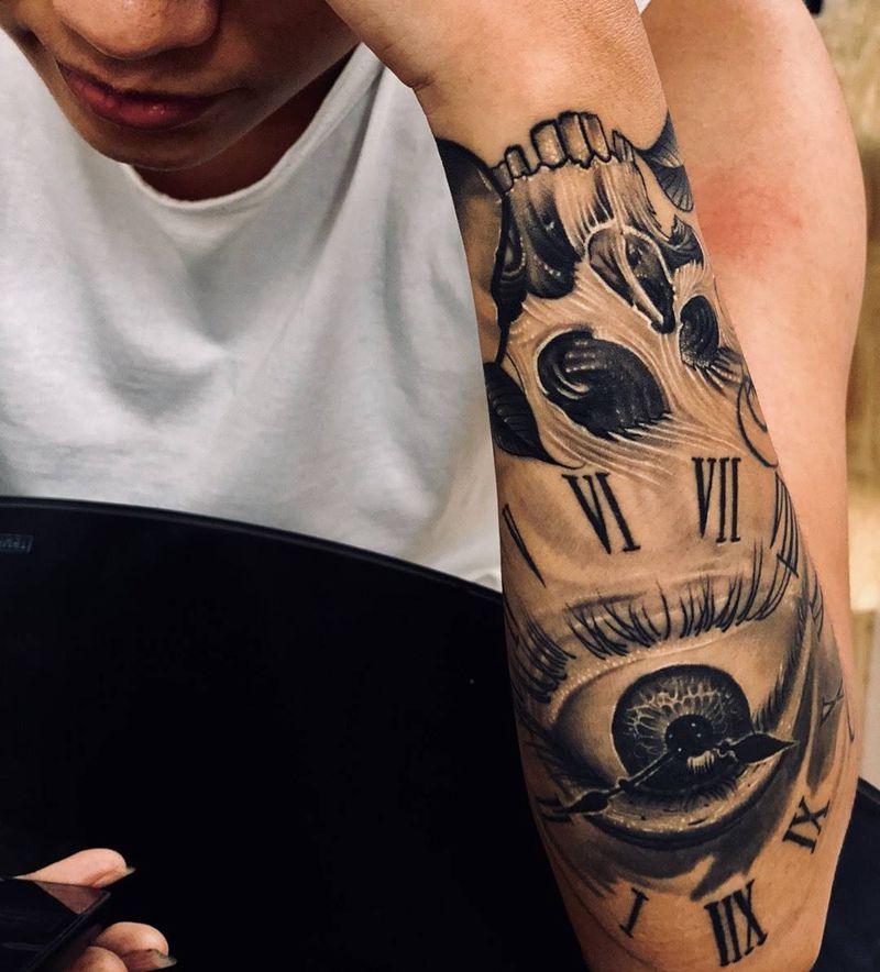 欧美风格  恢复后效果纹身图片