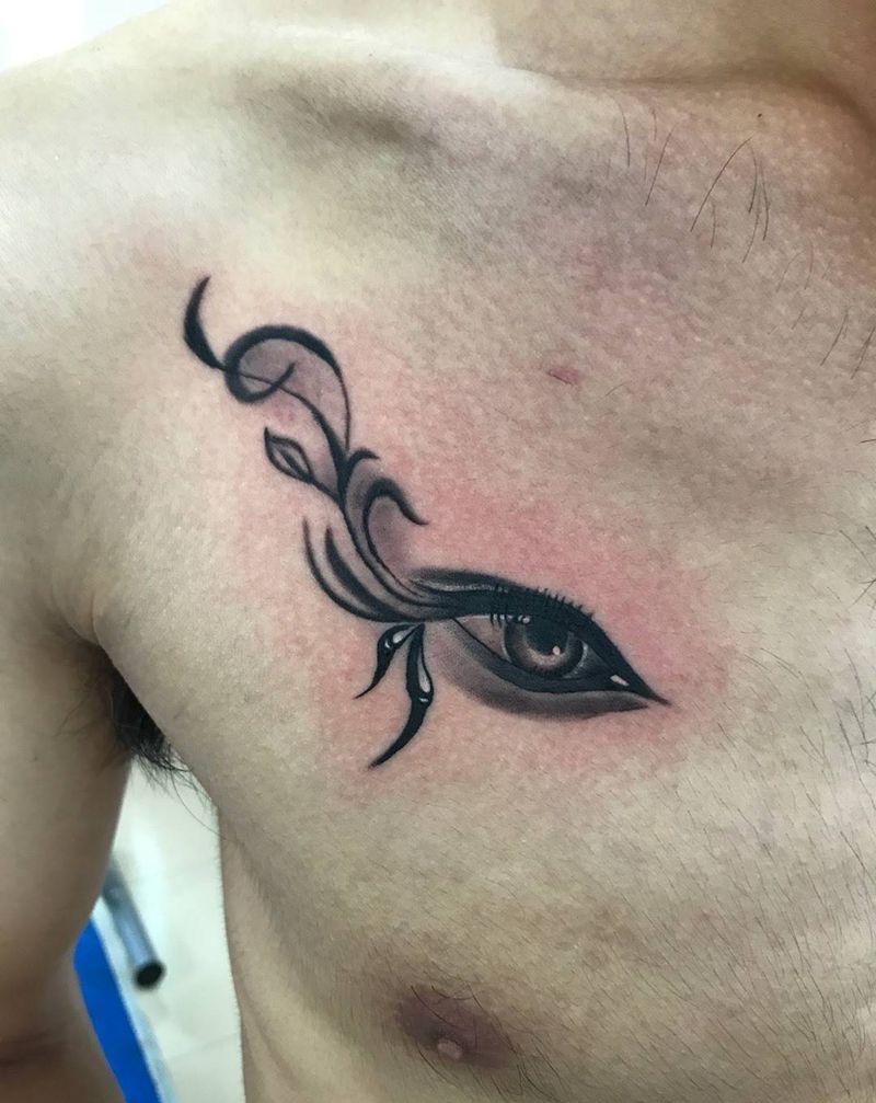 眼睛一枚纹身图片