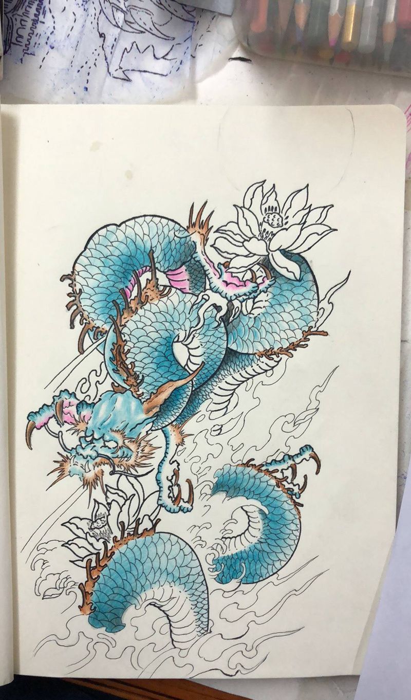 无聊跟着画一画，短路中纹身图片