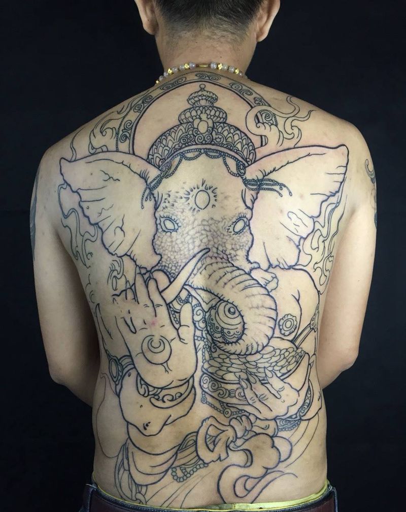 大象神纹身图片