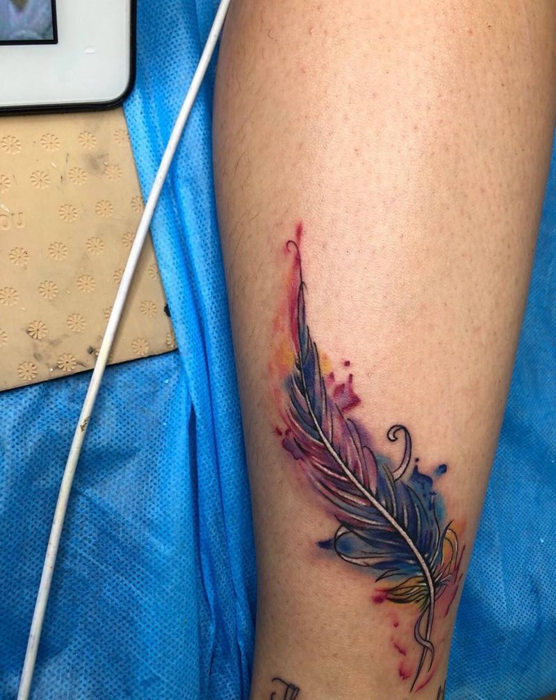 羽毛纹身图片