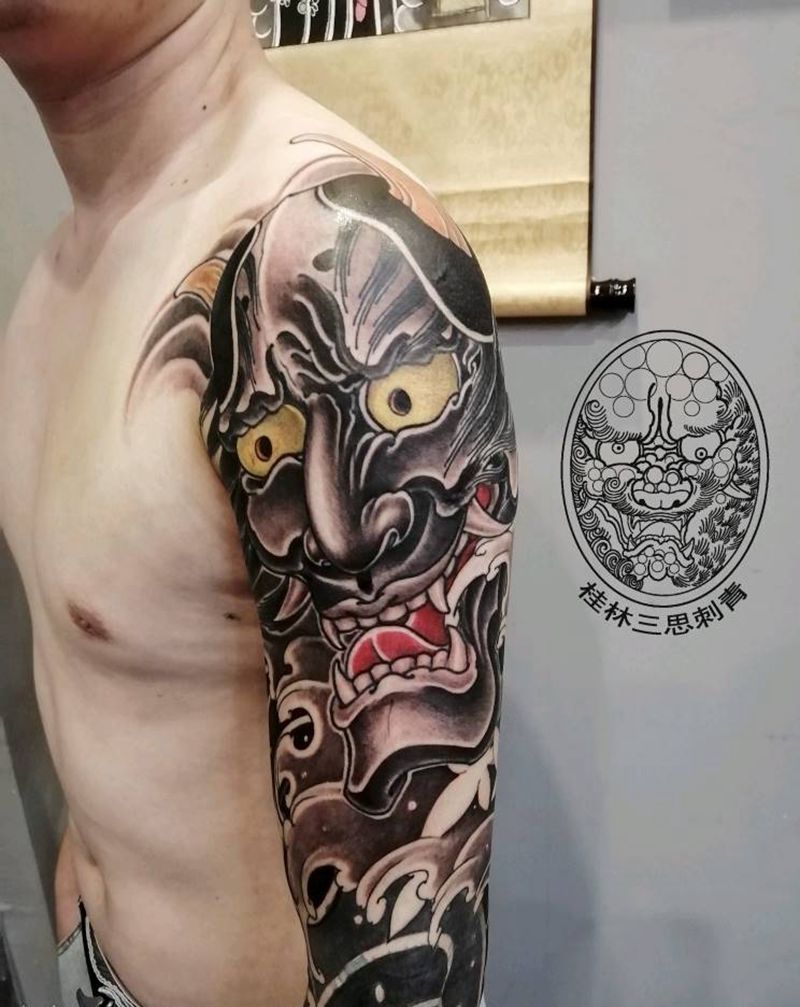 花臂纹身图片_手臂手部新传统纹身图案