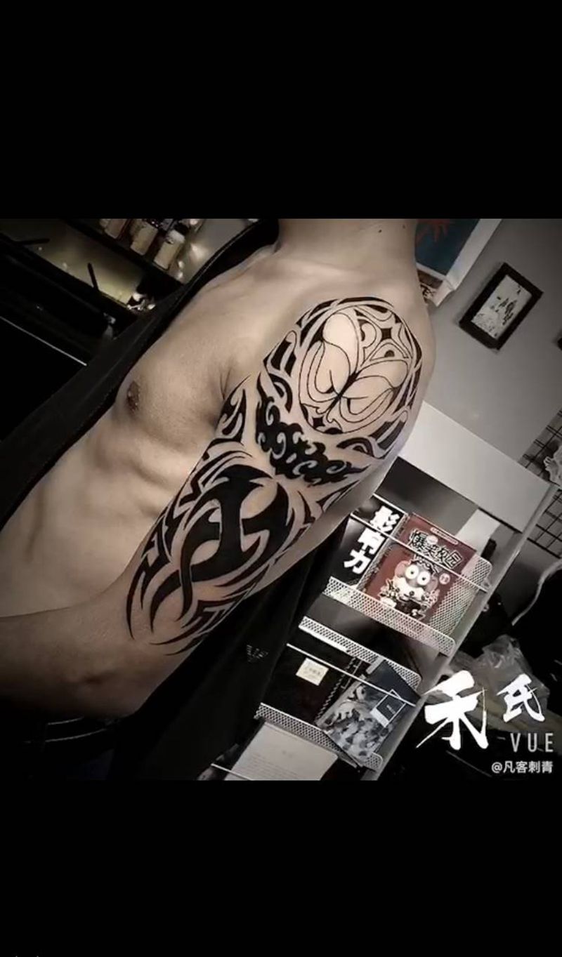 图腾（遮盖）纹身图片_手臂图腾纹身图案