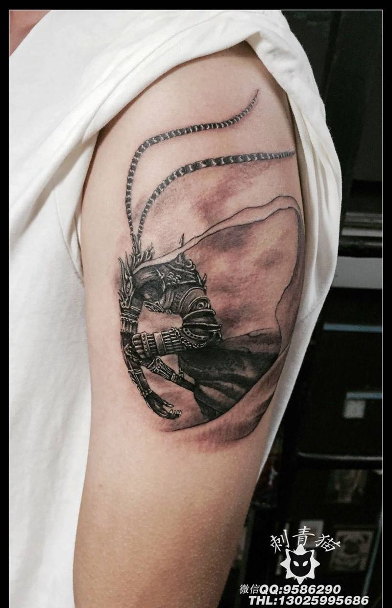 大圣归来纹身图片_成品手臂手部传统人物齐天大圣纹身图案